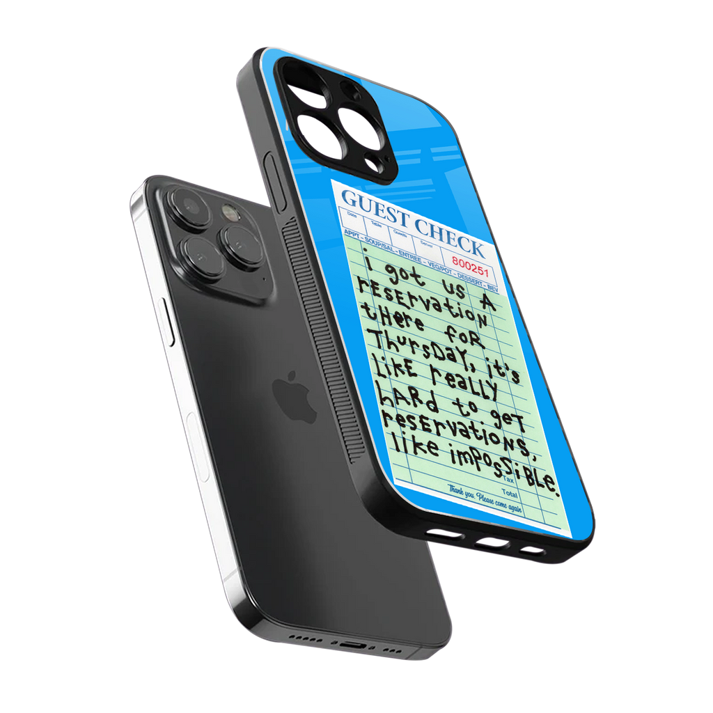 the reservation back phone cover | glass case for iphone 14 pro max