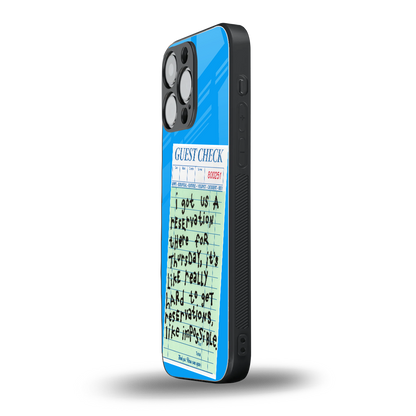 the reservation back phone cover | glass case for iphone 14 pro max
