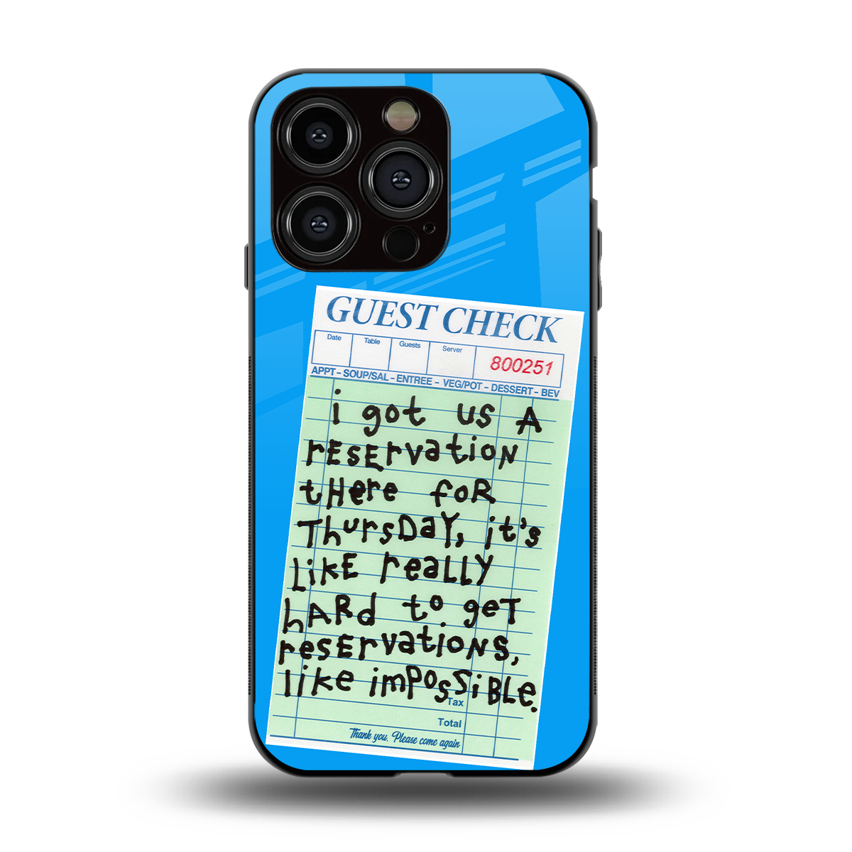 the reservation back phone cover | glass case for iphone 15 pro