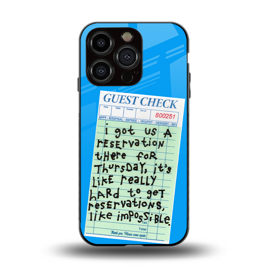 the reservation back phone cover | glass case for iphone 14 pro