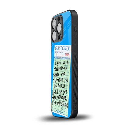 the reservation back phone cover | glass case for iphone 15 pro
