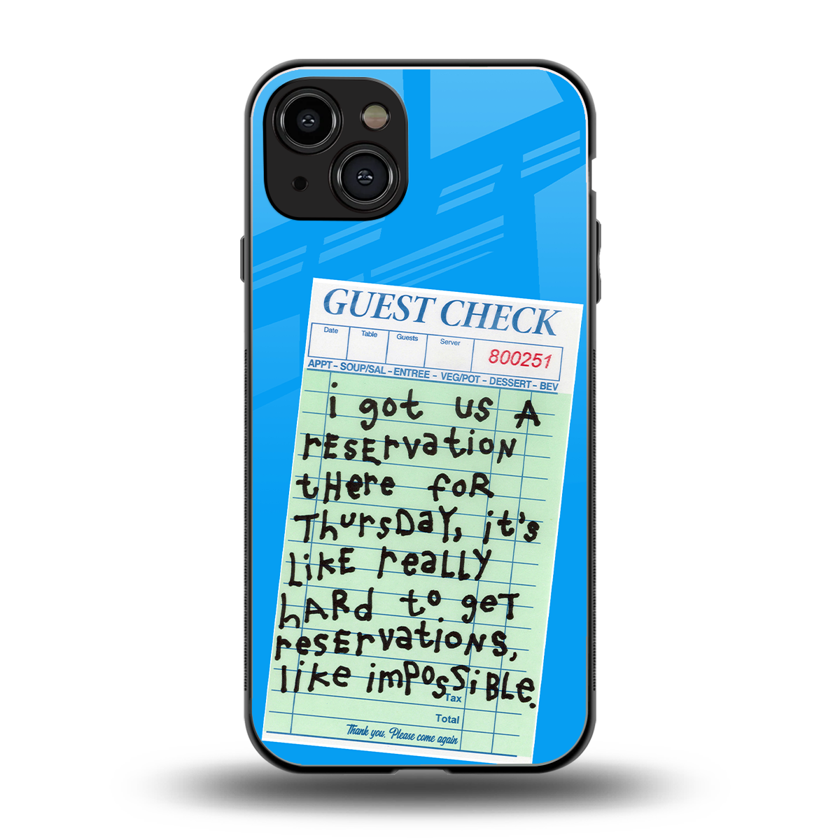 the reservation back phone cover | glass case for iphone 15