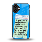 the reservation back phone cover | glass case for iphone 16 plus