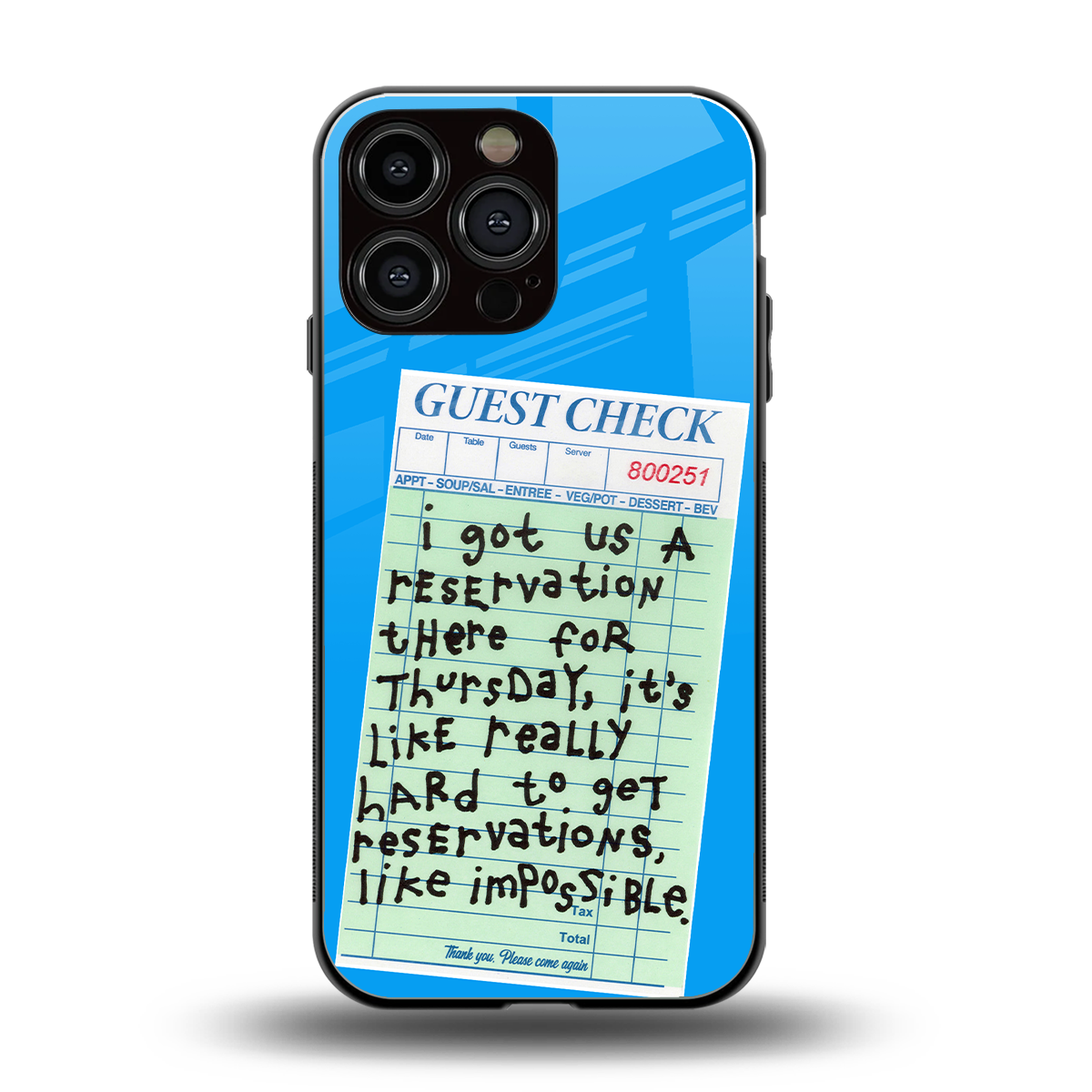 the reservation back phone cover | glass case for iphone 16 pro max