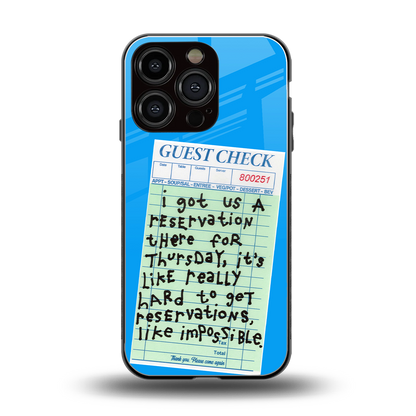 the reservation back phone cover | glass case for iphone 16 pro