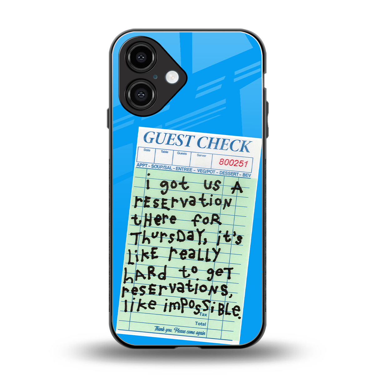 the reservation back phone cover | glass case for iphone 16