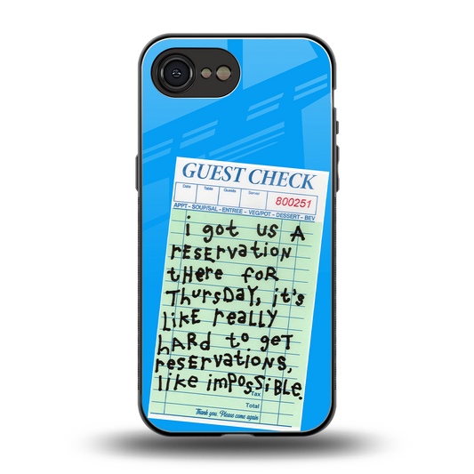 the reservation back phone cover | glass case for iphone 16e