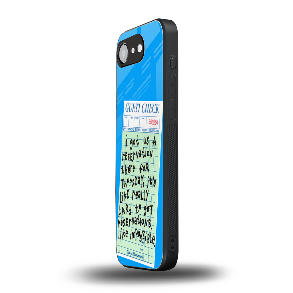 the reservation back phone cover | glass case for iphone 16e