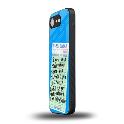 the reservation back phone cover | glass case for iphone 16e