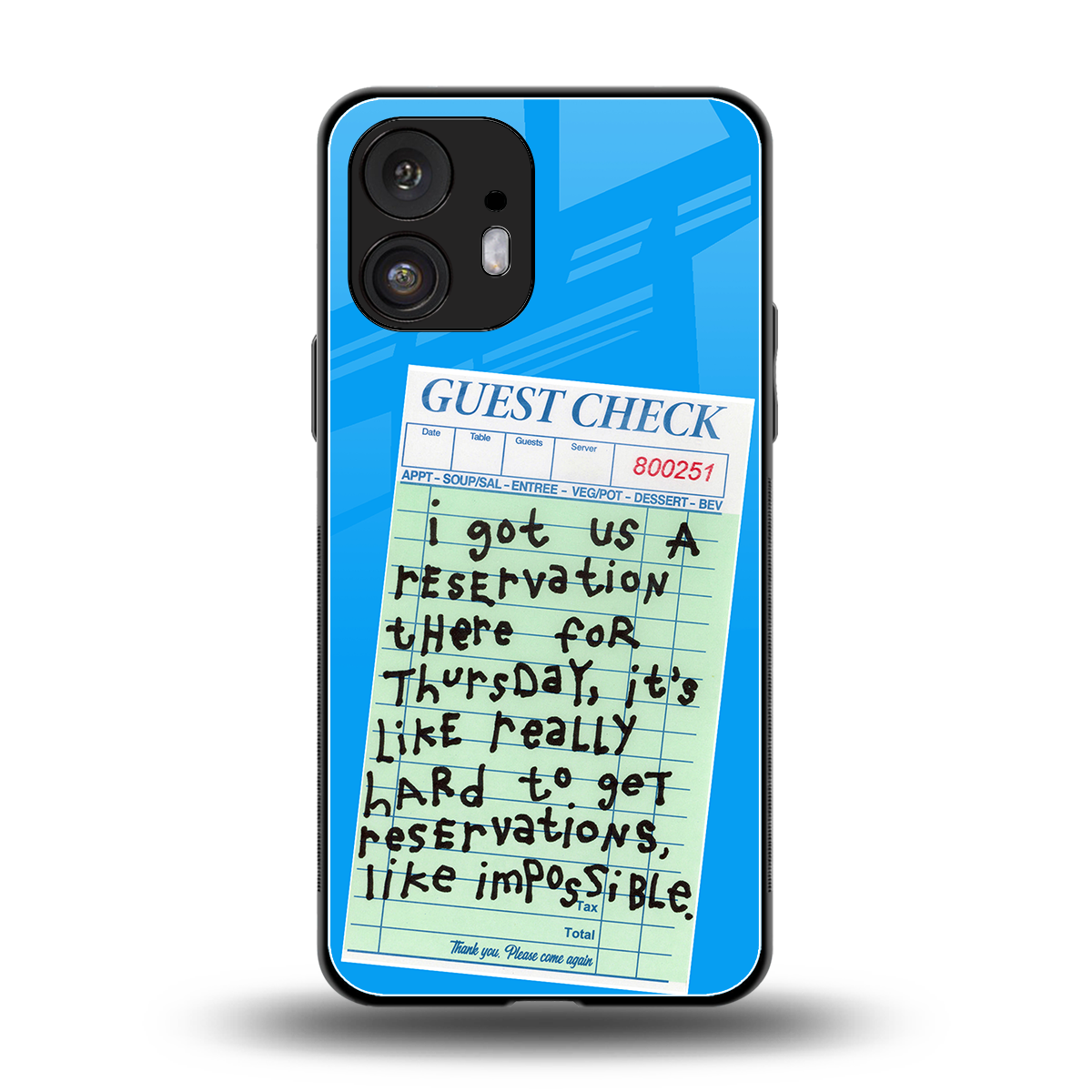 the reservation back phone cover | glass case for nothing phone 2