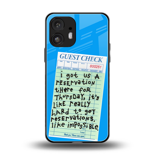 the reservation back phone cover | glass case for nothing phone 2