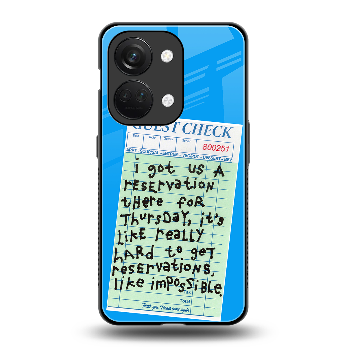 the reservation back phone cover | glass case for oneplus nord 3