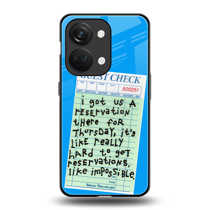 the reservation back phone cover | glass case for oneplus nord 3