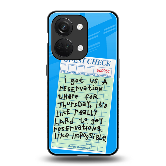 the reservation back phone cover | glass case for oneplus nord 3