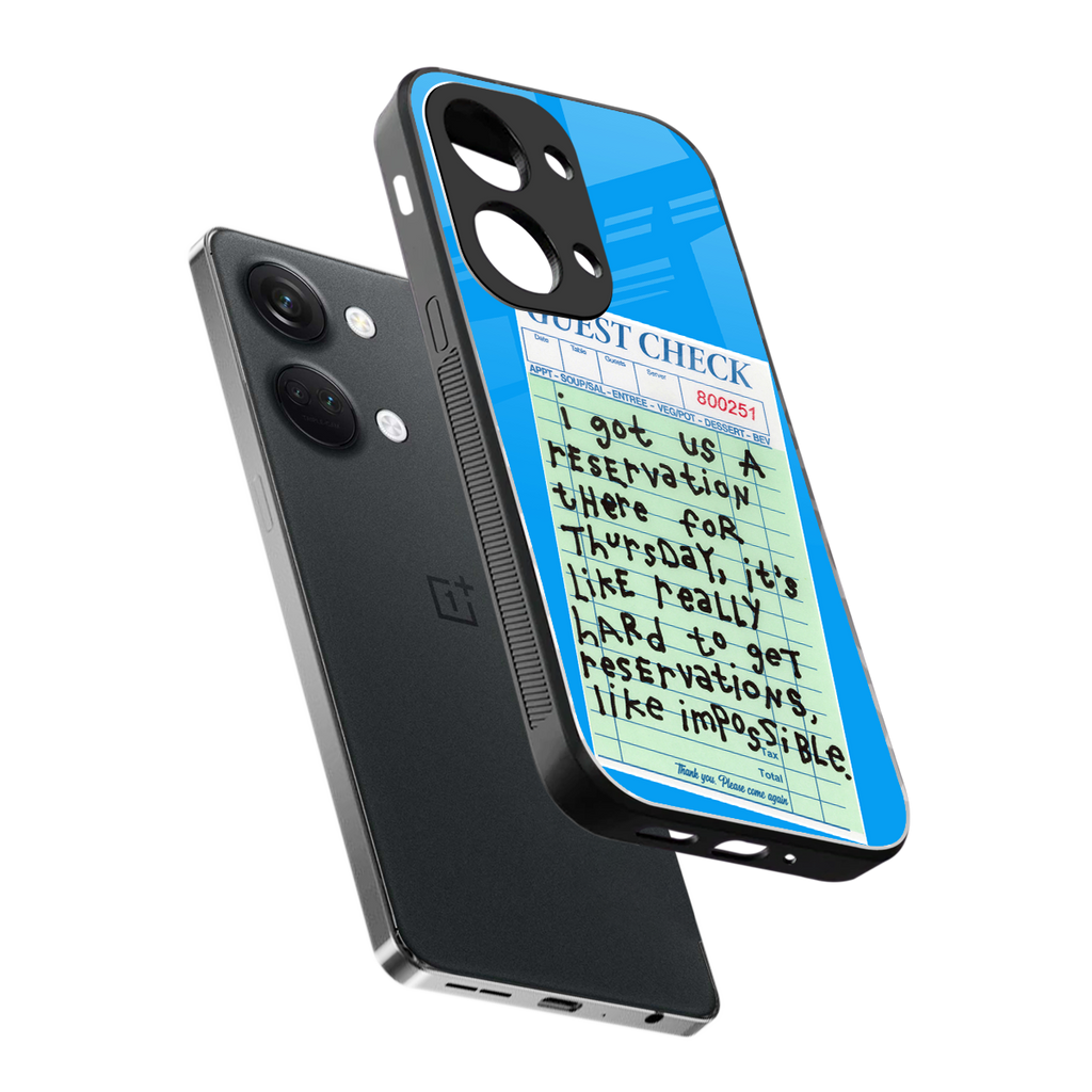 the reservation back phone cover | glass case for oneplus nord 3