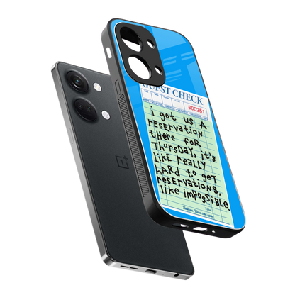 the reservation back phone cover | glass case for oneplus nord 3