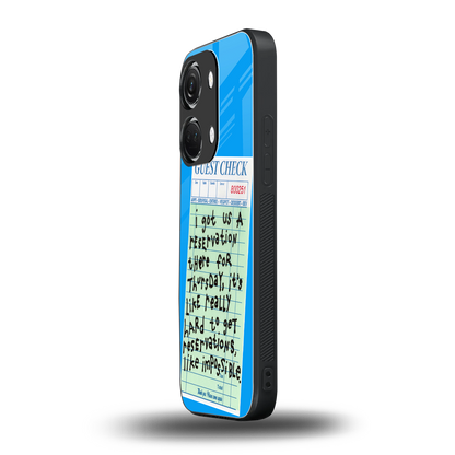 the reservation back phone cover | glass case for oneplus nord 3