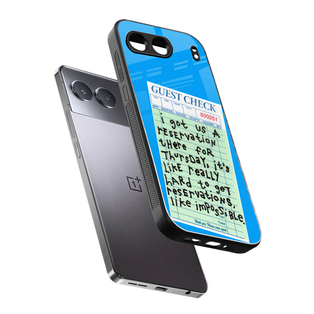 the reservation back phone cover | glass case for oneplus nord 4