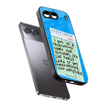 the reservation back phone cover | glass case for oneplus nord 4