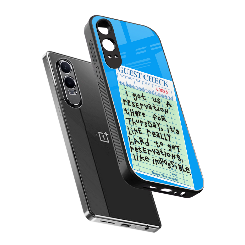 the reservation back phone cover | glass case for oneplus nord ce 4 lite