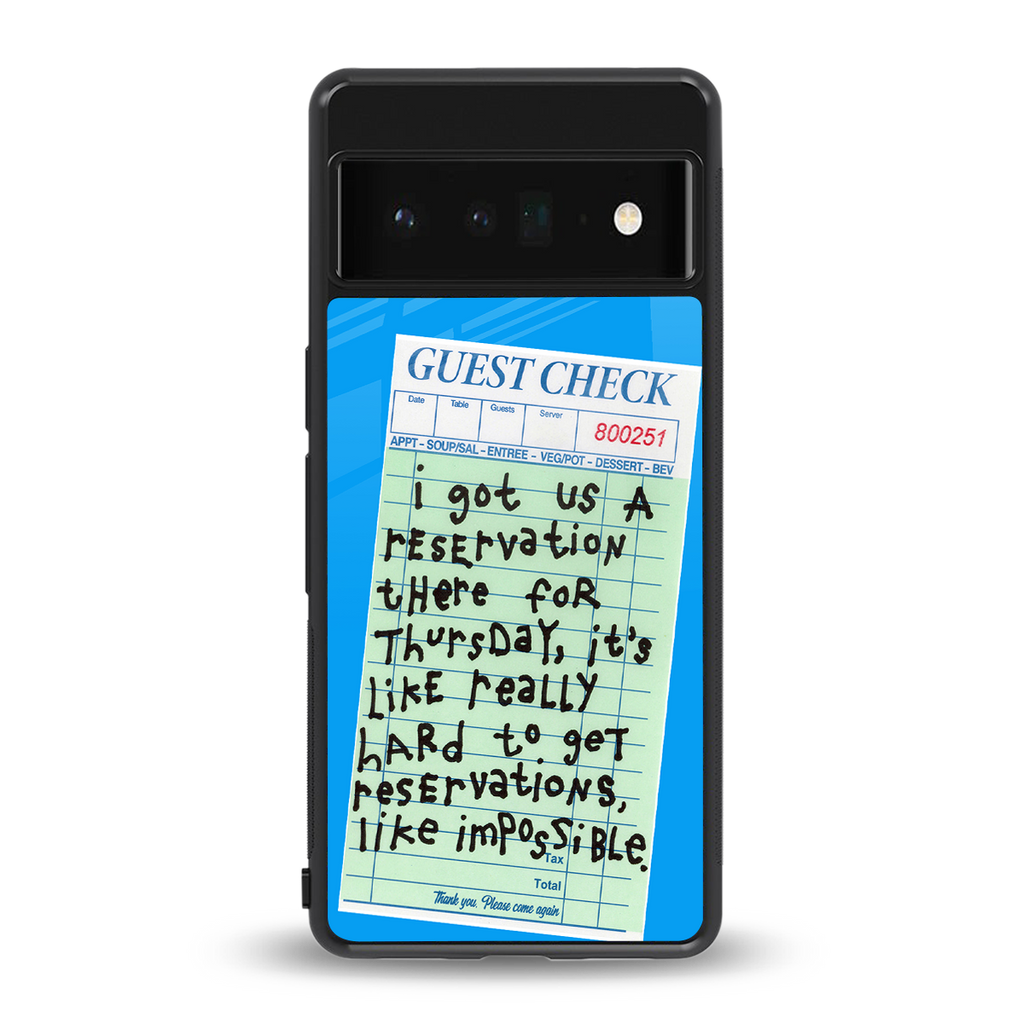 the reservation back phone cover | glass case for google pixel 6 pro