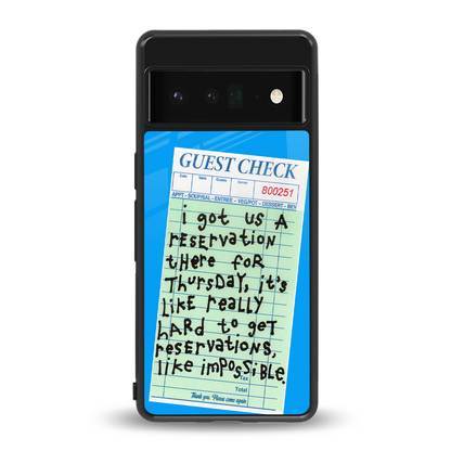 the reservation back phone cover | glass case for google pixel 6 pro