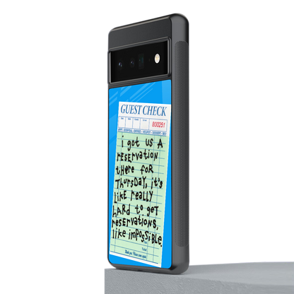 the reservation back phone cover | glass case for google pixel 6 pro