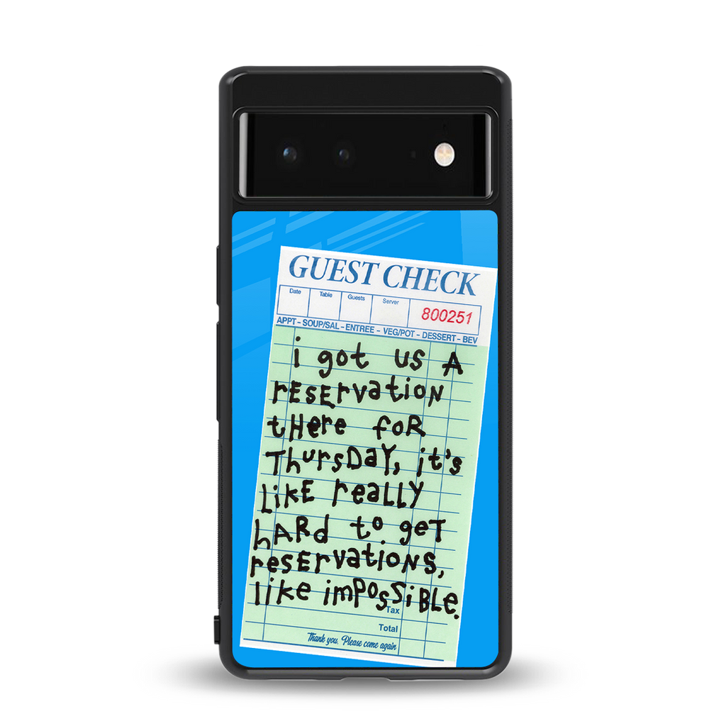 the reservation back phone cover | glass case for google pixel 6