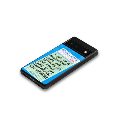 the reservation back phone cover | glass case for Google Pixel 6A