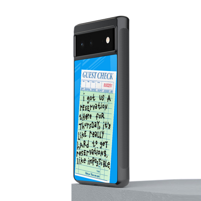 the reservation back phone cover | glass case for google pixel 6
