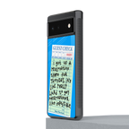 the reservation back phone cover | glass case for Google Pixel 6A