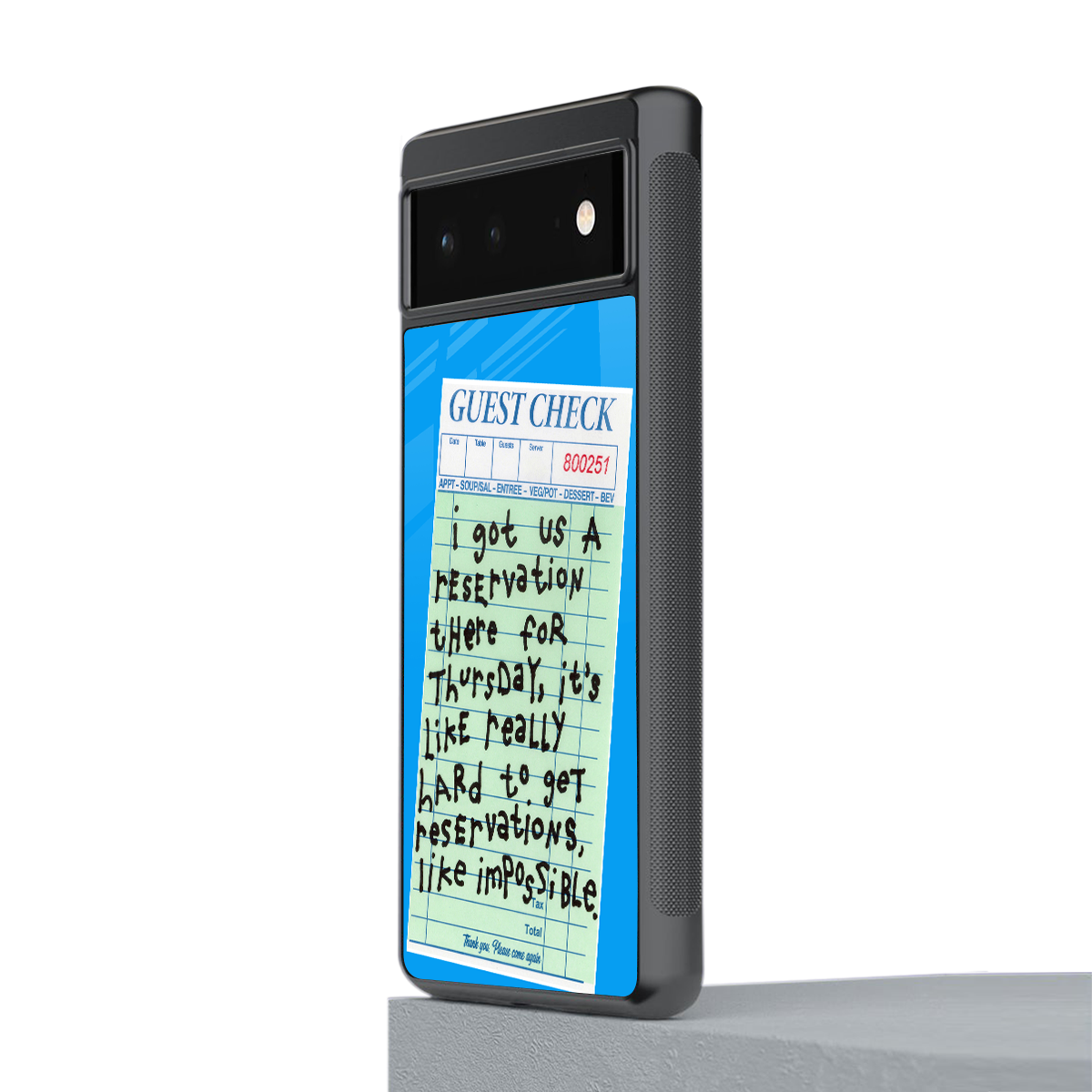 the reservation back phone cover | glass case for Google Pixel 6A