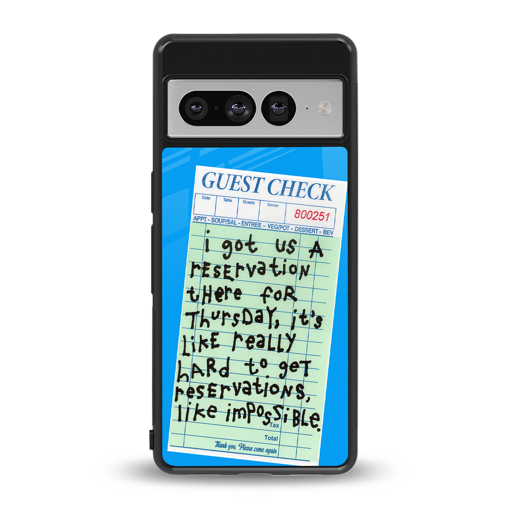 the reservation back phone cover | glass case for google pixel 7 pro