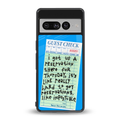 the reservation back phone cover | glass case for google pixel 7 pro