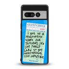 the reservation back phone cover | glass case for google pixel 7 pro