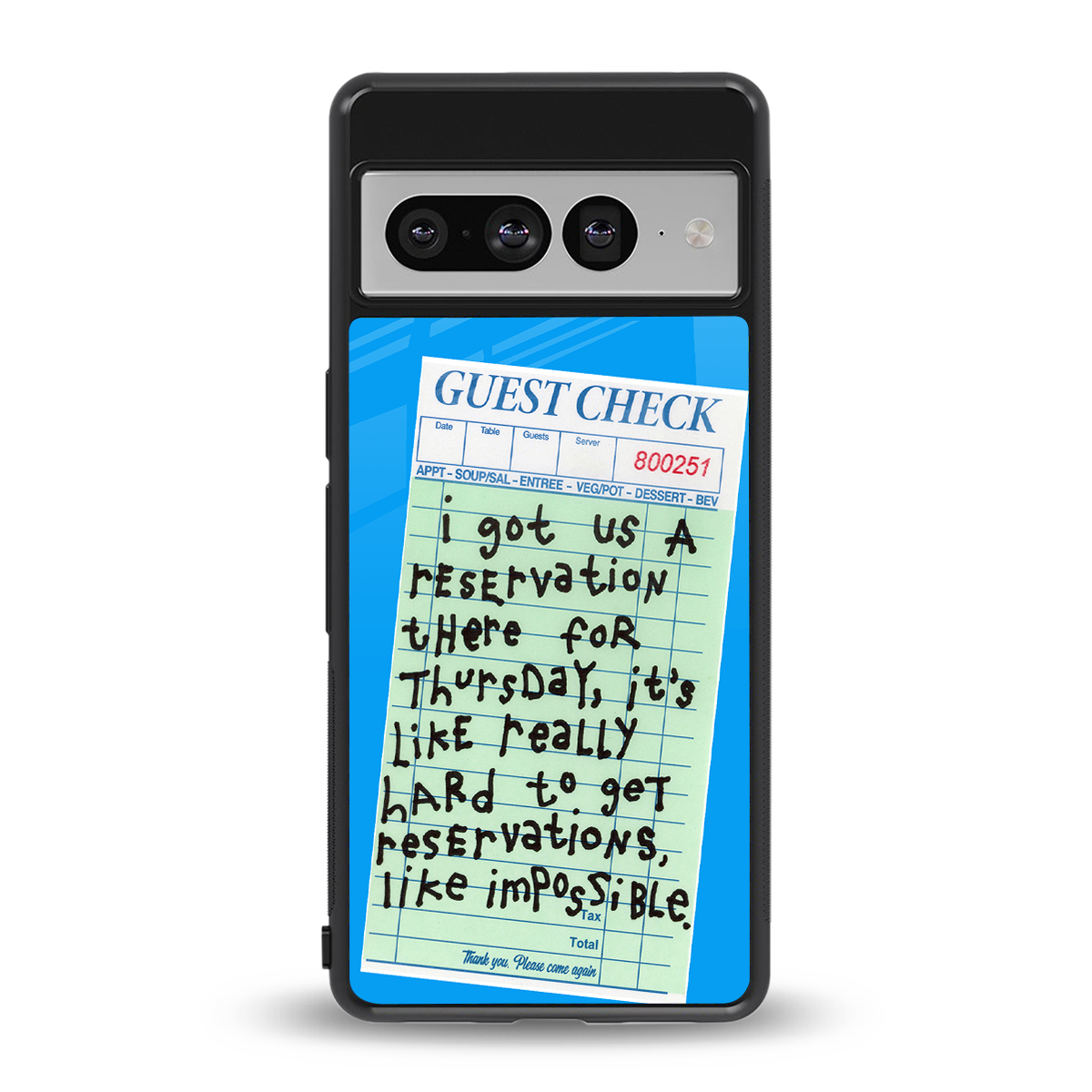 the reservation back phone cover | glass case for google pixel 7 pro