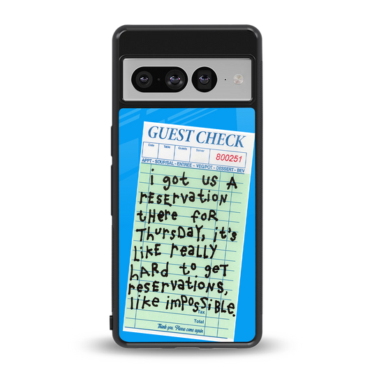 the reservation back phone cover | glass case for google pixel 7 pro