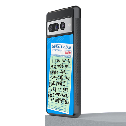 the reservation back phone cover | glass case for google pixel 7 pro