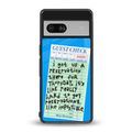 the reservation back phone cover | glass case for Google Pixel 7A