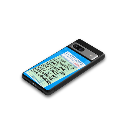 the reservation back phone cover | glass case for Google Pixel 7A
