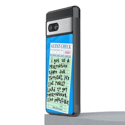 the reservation back phone cover | glass case for Google Pixel 7