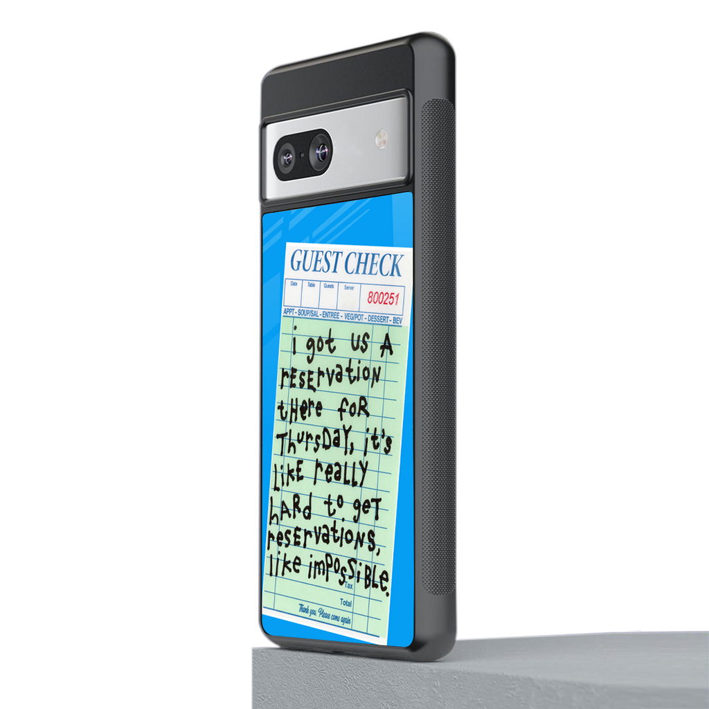 the reservation back phone cover | glass case for Google Pixel 7A