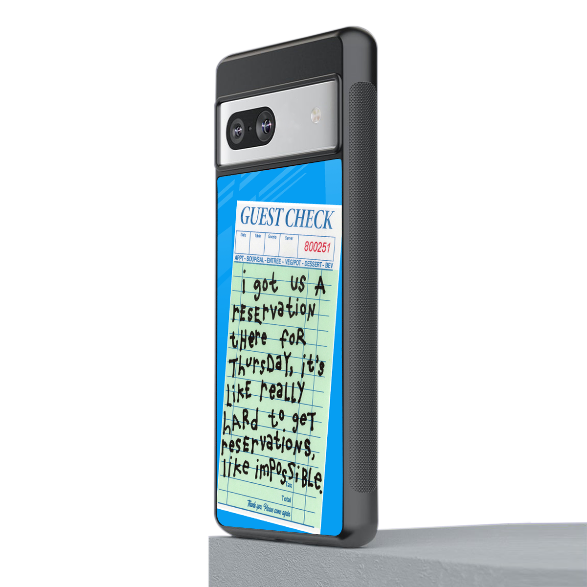 the reservation back phone cover | glass case for Google Pixel 7A