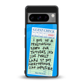 the reservation back phone cover | glass case for google pixel 8 pro