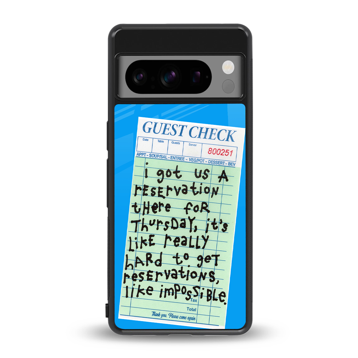 the reservation back phone cover | glass case for google pixel 8 pro