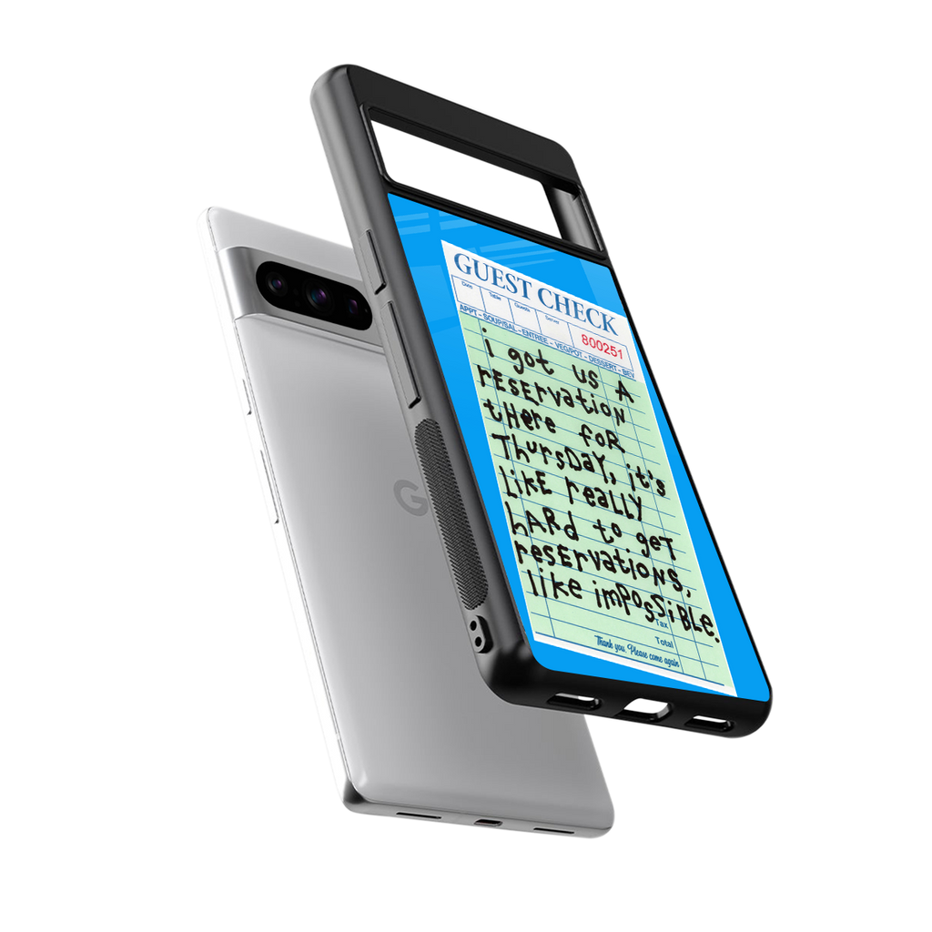 the reservation back phone cover | glass case for google pixel 8 pro