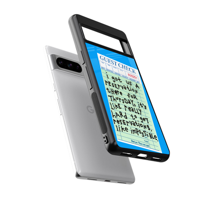 the reservation back phone cover | glass case for google pixel 8 pro