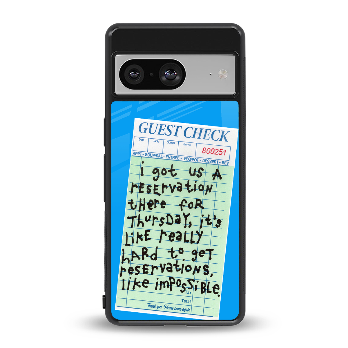 the reservation back phone cover | glass case for Google Pixel 8