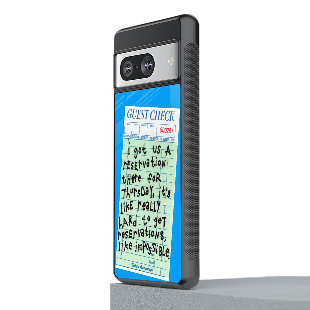 the reservation back phone cover | glass case for Google Pixel 8