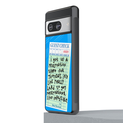 the reservation back phone cover | glass case for Google Pixel 8